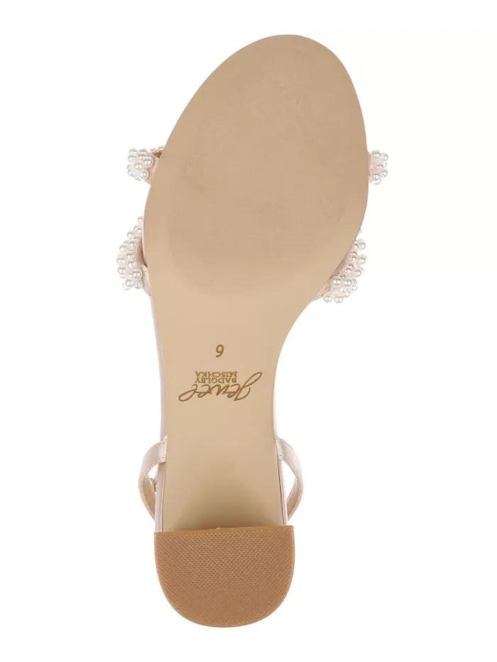 Женские босоножки Ninnette на устойчивом каблуке Jewel Badgley Mischka — изображение 5 из 5, шампань