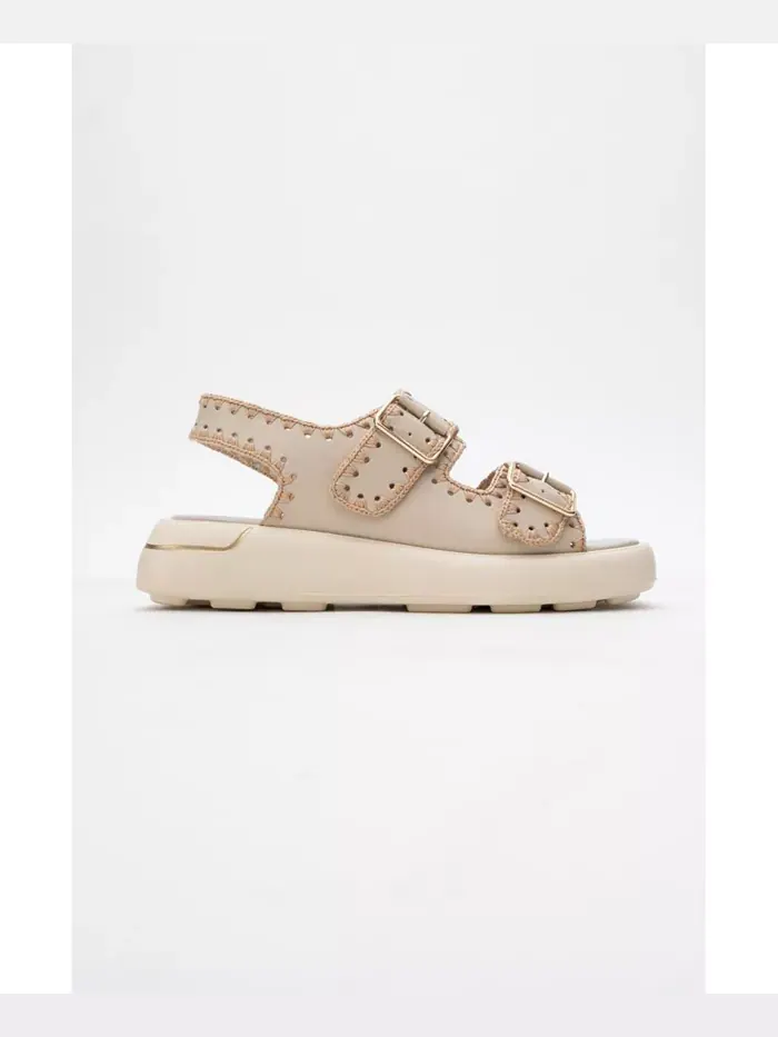 Сандалии Douro с кожаными переплетенными ремешками (женские) Forever & Always Shoes — изображение 3 из 6, бежевый