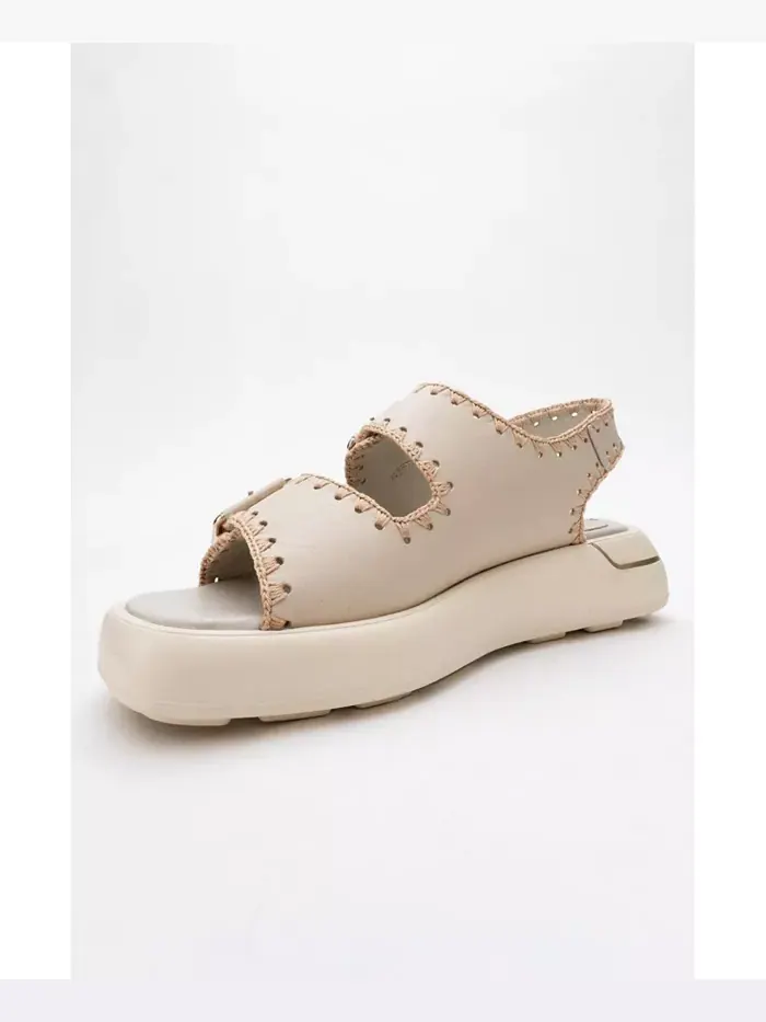 Сандалии Douro с кожаными переплетенными ремешками (женские) Forever & Always Shoes — изображение 4 из 6, бежевый
