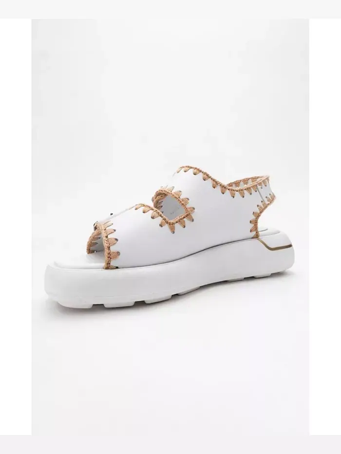 Сандалии Douro с кожаными переплетенными ремешками (женские) Forever & Always Shoes — изображение 4 из 6, белый