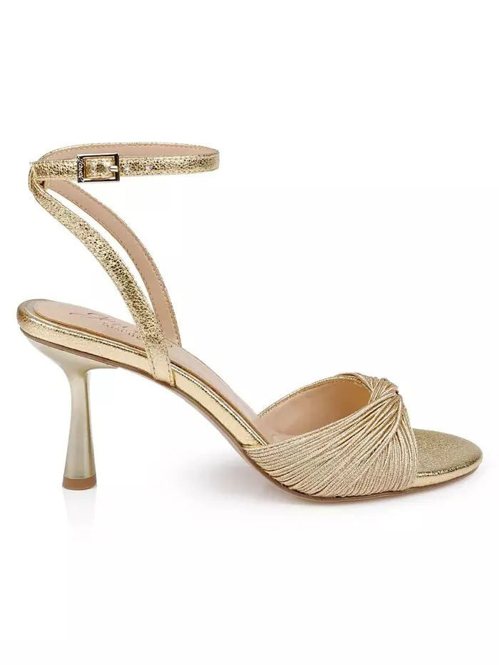 Женские босоножки Nanette Stiletto Dress Jewel Badgley Mischka — изображение 2 из 5, золото