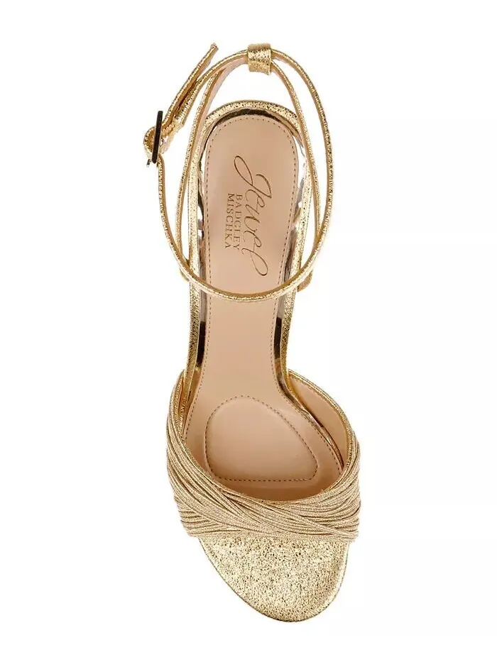Женские босоножки Nanette Stiletto Dress Jewel Badgley Mischka — изображение 4 из 5, золото