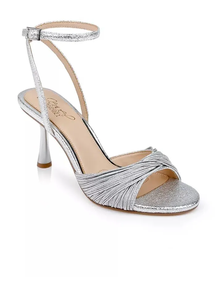Женские босоножки Nanette Stiletto Dress Jewel Badgley Mischka — изображение 1 из 5, серебряный