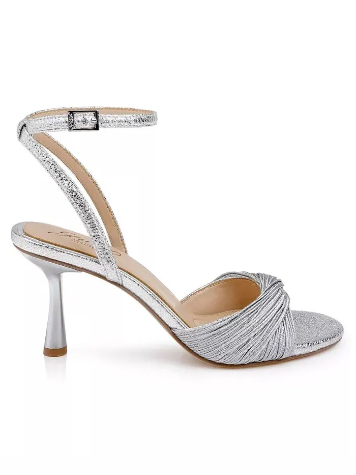 Женские босоножки Nanette Stiletto Dress Jewel Badgley Mischka — изображение 2 из 5, серебряный