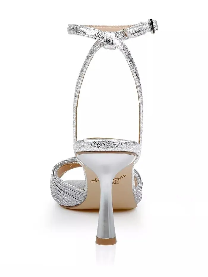 Женские босоножки Nanette Stiletto Dress Jewel Badgley Mischka — изображение 3 из 5, серебряный