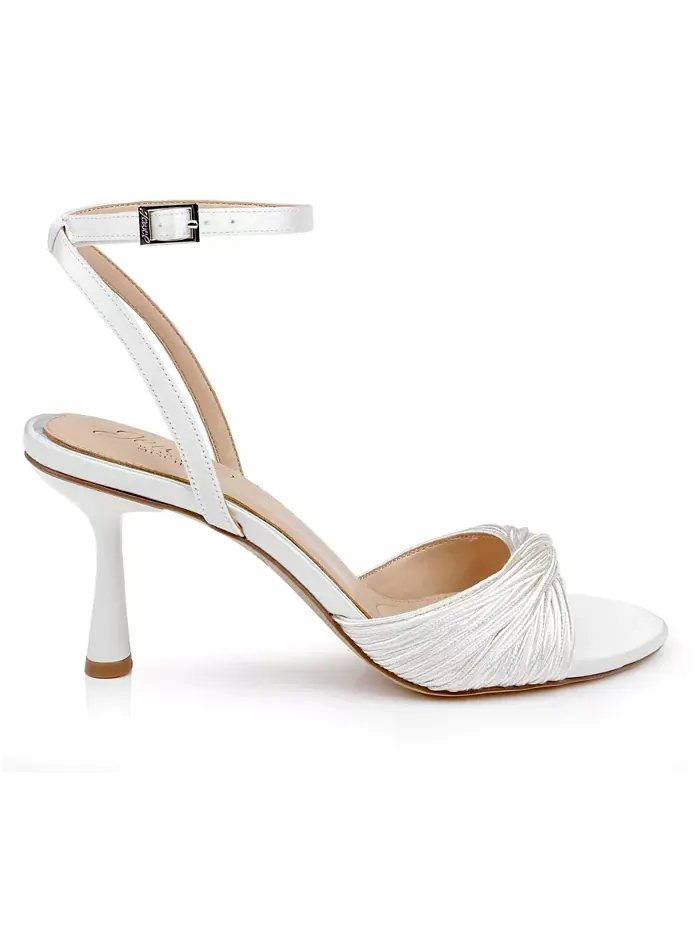 Женские босоножки Nanette Stiletto на шпильке Jewel Badgley Mischka — изображение 2 из 5, слоновая кость