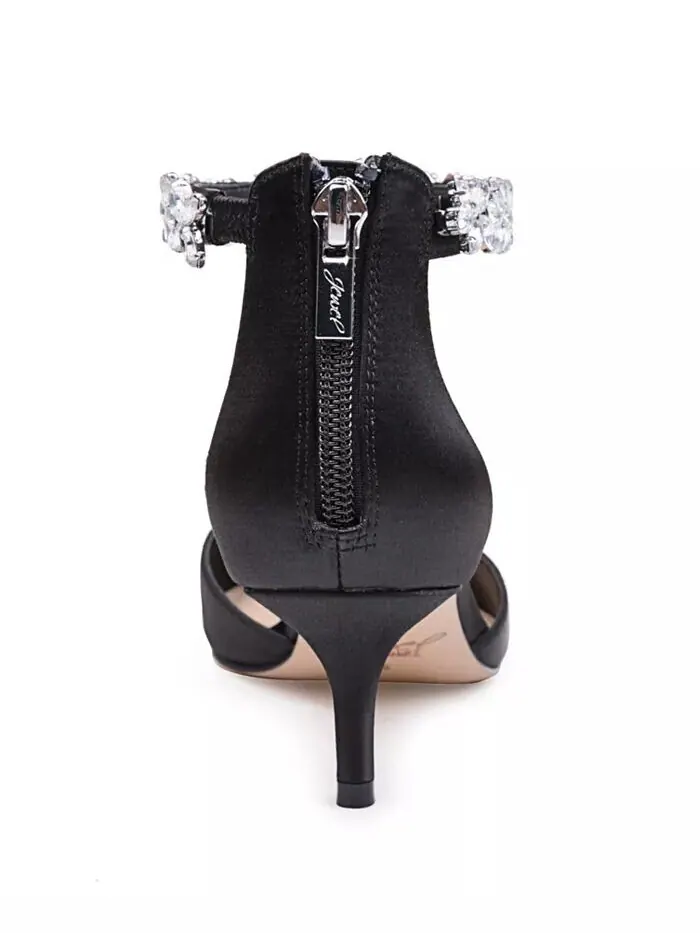 Женские вечерние туфли-лодочки Robles Kitten Heel Jewel Badgley Mischka — изображение 3 из 5, черный