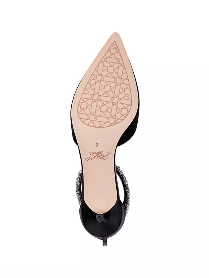 Женские вечерние туфли-лодочки Robles Kitten Heel Jewel Badgley Mischka — изображение 5 из 5, черный