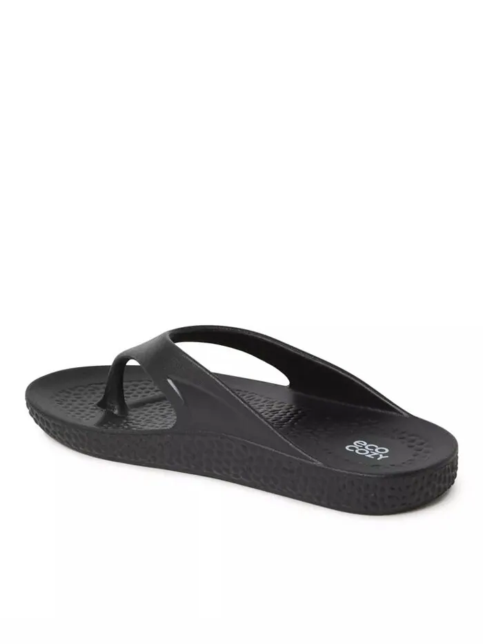 Мужские сандалии-шлепанцы EcoCozy Sustainable Comfort Dearfoams — изображение 5 из 5, черный