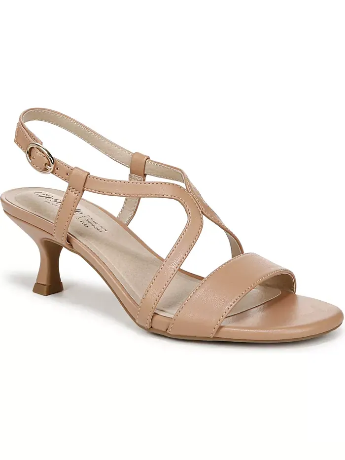 Женские босоножки Nolita Strappy Slingback Dress Sandals LifeStride — изображение 1 из 7, бежевый