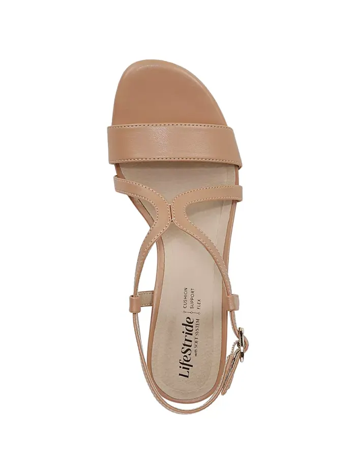 Женские босоножки Nolita Strappy Slingback Dress Sandals LifeStride — изображение 4 из 7, бежевый