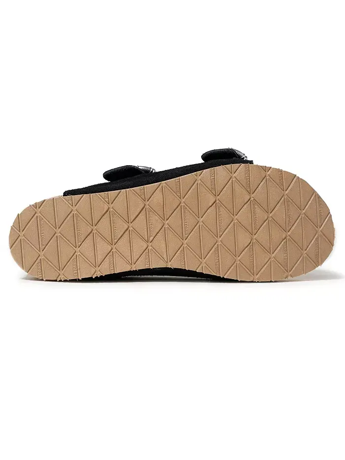 Женские сандалии Georgine Classic на плоской подошве с пряжкой из замши Minnetonka — изображение 5 из 7, черный