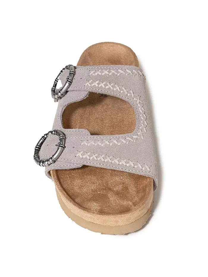 Женские сандалии Georgine Classic на плоской подошве с пряжкой из замши Minnetonka — изображение 7 из 7, тауп