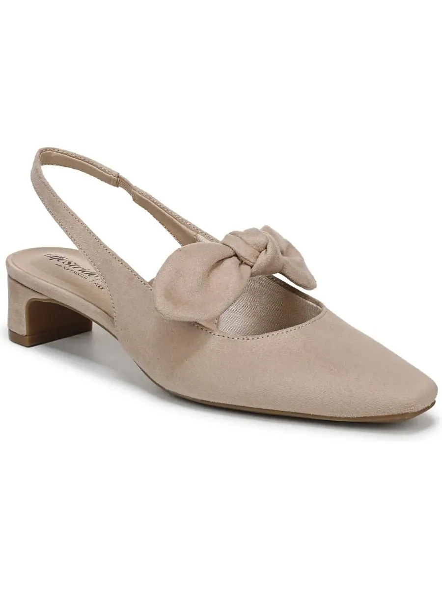 Женские туфли-лодочки Lucia с открытой пяткой LifeStride, Tender Taupe Microsuede — изображение 1 из 5