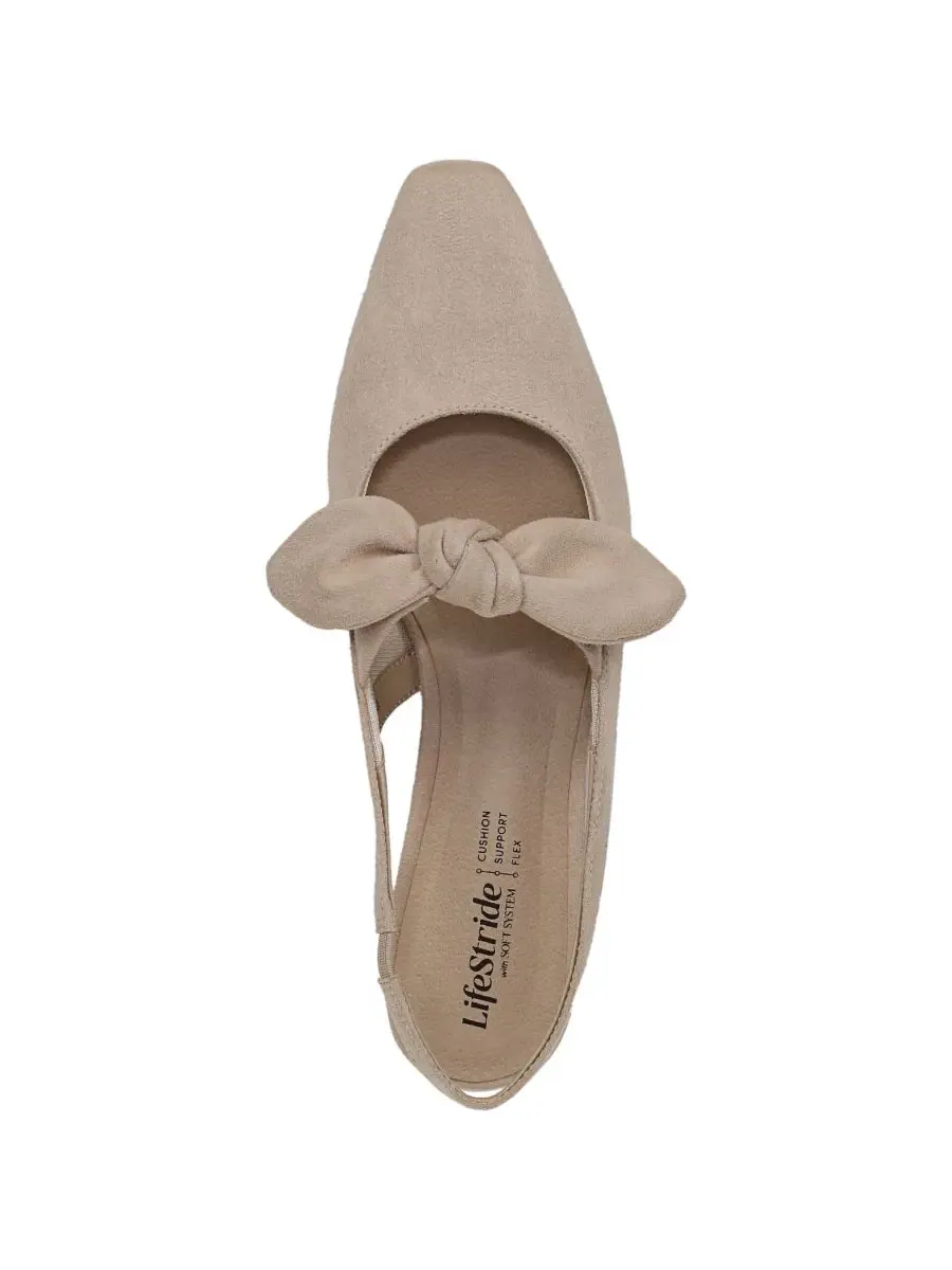Женские туфли-лодочки Lucia с открытой пяткой LifeStride, Tender Taupe Microsuede — изображение 4 из 5