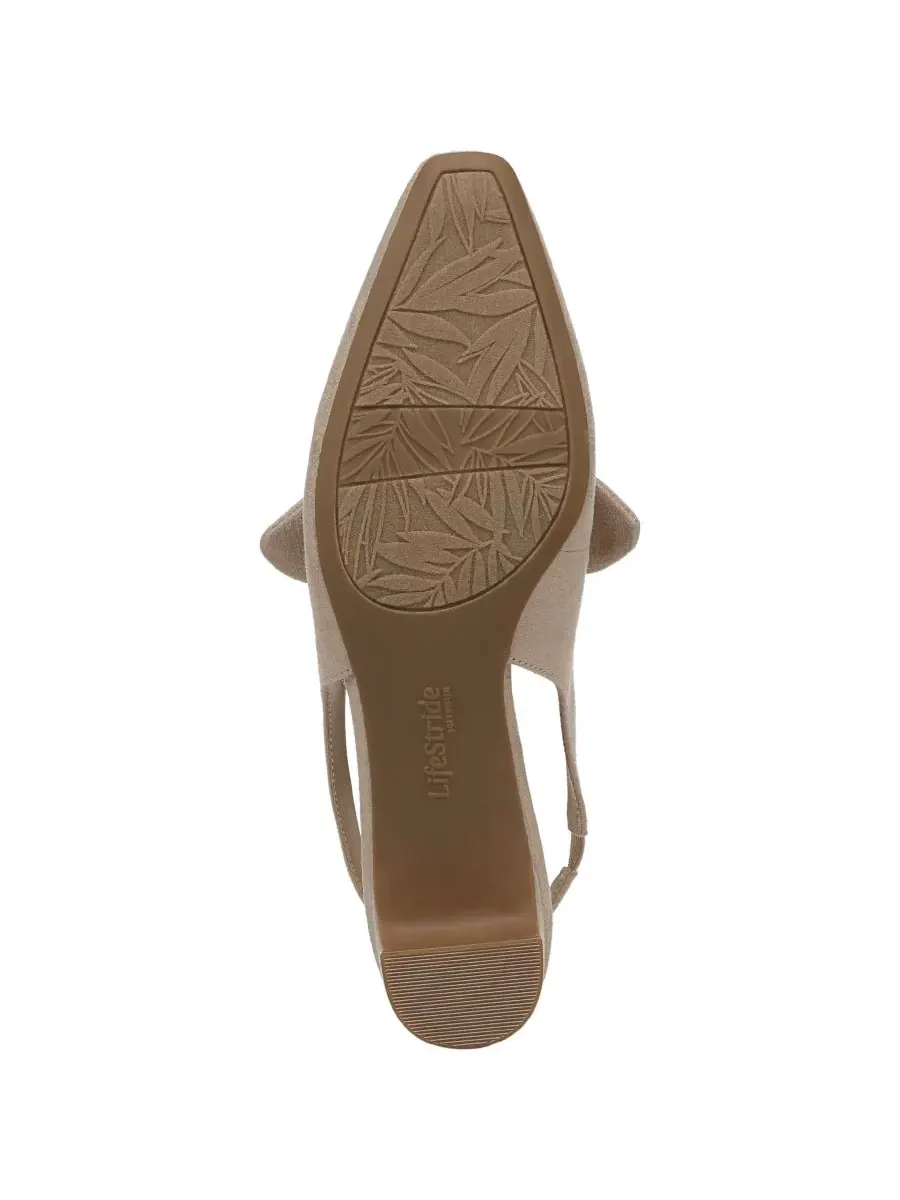 Женские туфли-лодочки Lucia с открытой пяткой LifeStride, Tender Taupe Microsuede — изображение 5 из 5