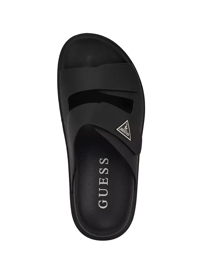 Мужские модные шлепанцы Visel Branded Slip On GUESS — изображение 4 из 5, черный
