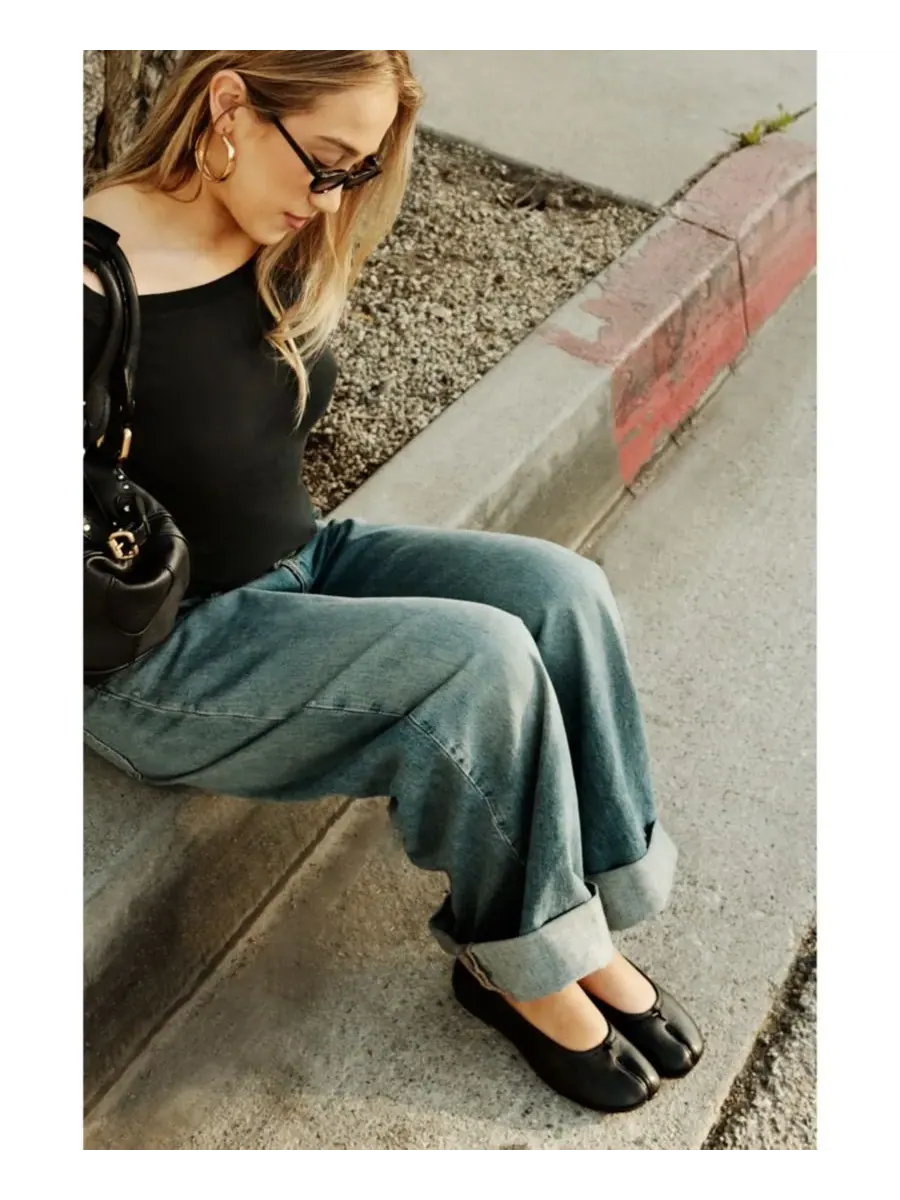 Женские балетки Calico с раздельным носком Steve Madden — изображение 8 из 8, черный