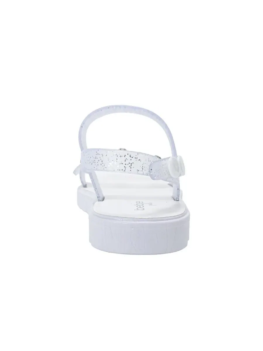 Детские сандалии PCU с блестящим цветком и RS Bebe — изображение 2 из 7, белый