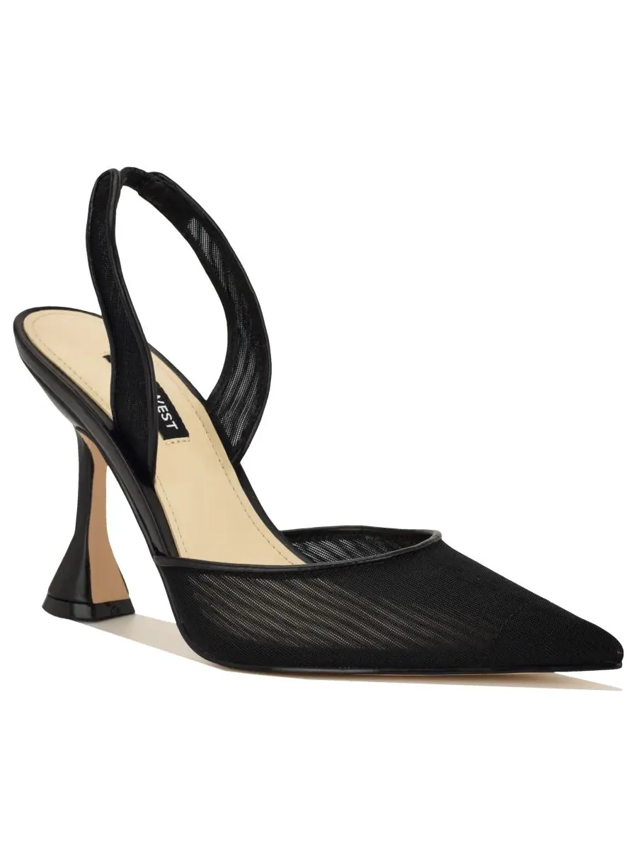 Женские туфли-лодочки Kansy с острым носком и зауженной шпилькой Nine West — изображение 1 из 5, черный