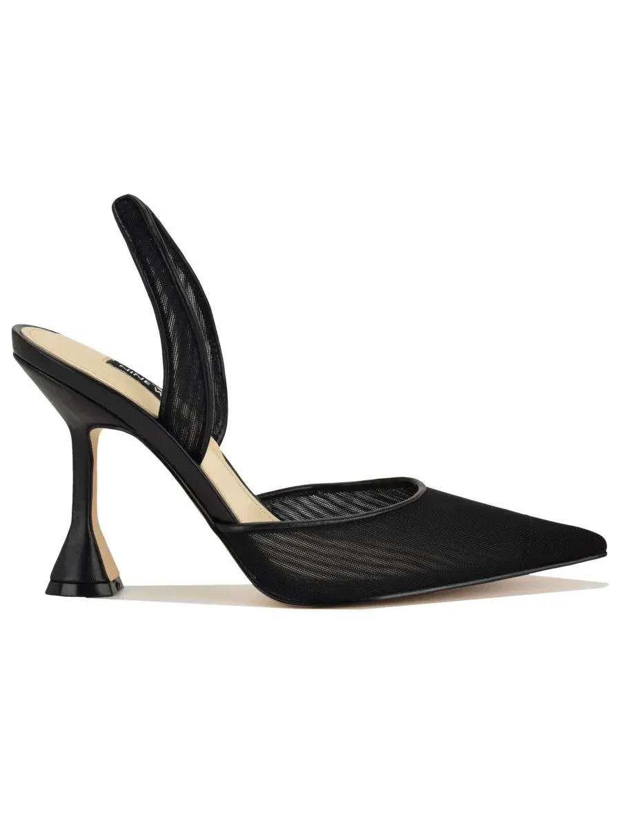 Женские туфли-лодочки Kansy с острым носком и зауженной шпилькой Nine West — изображение 2 из 5, черный