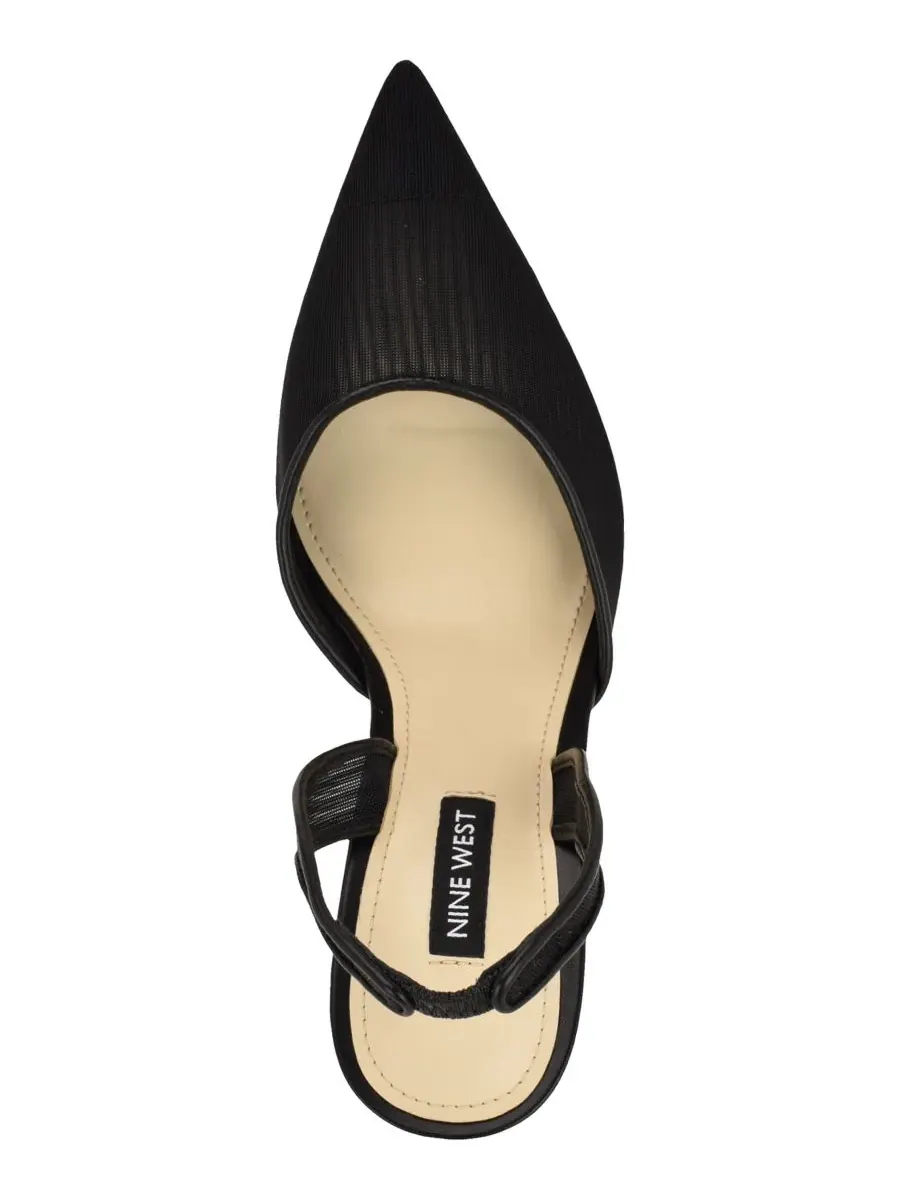Женские туфли-лодочки Kansy с острым носком и зауженной шпилькой Nine West — изображение 4 из 5, черный