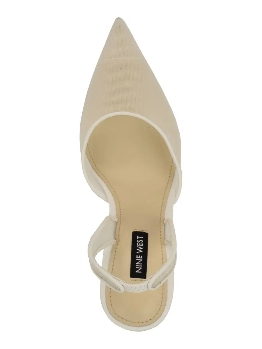 Женские туфли-лодочки Kansy с острым носком и зауженной шпилькой Nine West — изображение 4 из 5, белый