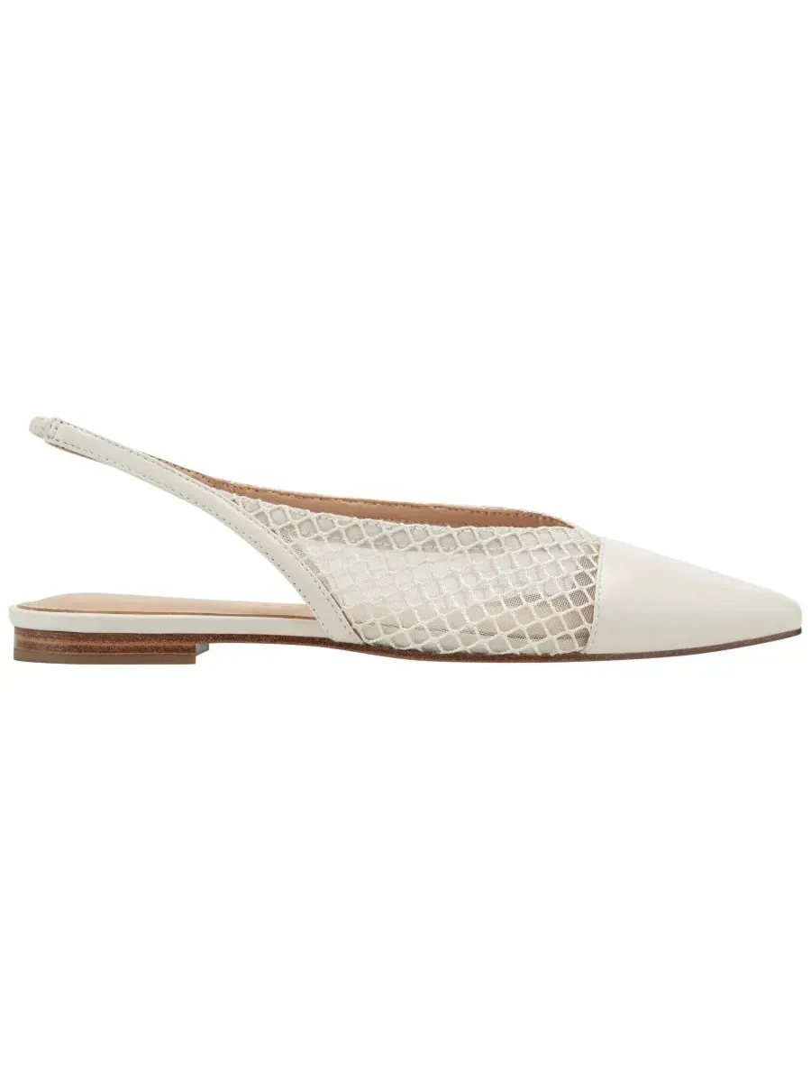 Женские балетки Davin Mesh Slingback Dress Flats Marc Fisher LTD — изображение 2 из 5, кремовый