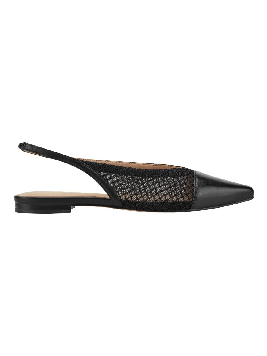 Женские балетки Davin Mesh Slingback Dress Flats Marc Fisher LTD — изображение 2 из 5, черный