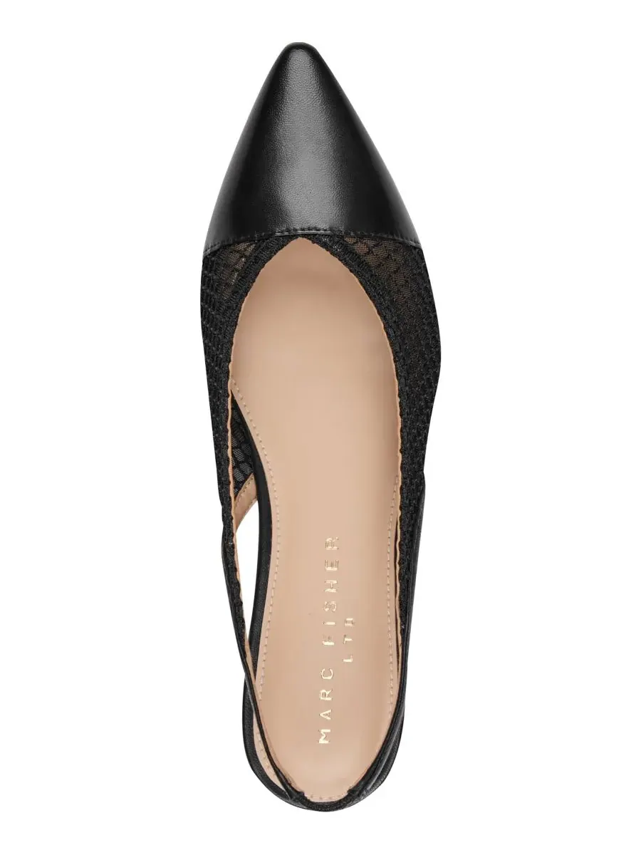 Женские балетки Davin Mesh Slingback Dress Flats Marc Fisher LTD — изображение 4 из 5, черный
