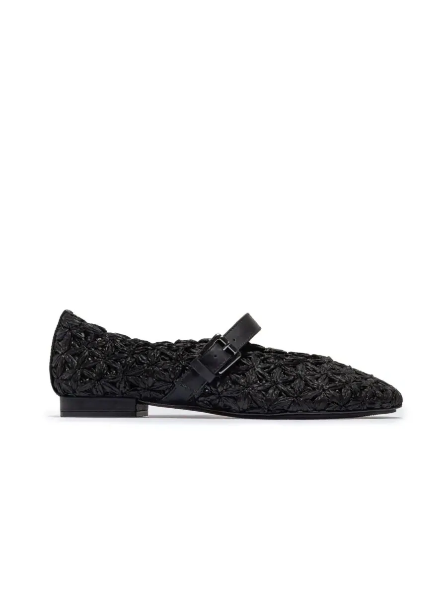 Женские балетки Borden из рафии Bernardo Footwear — изображение 2 из 4, черный