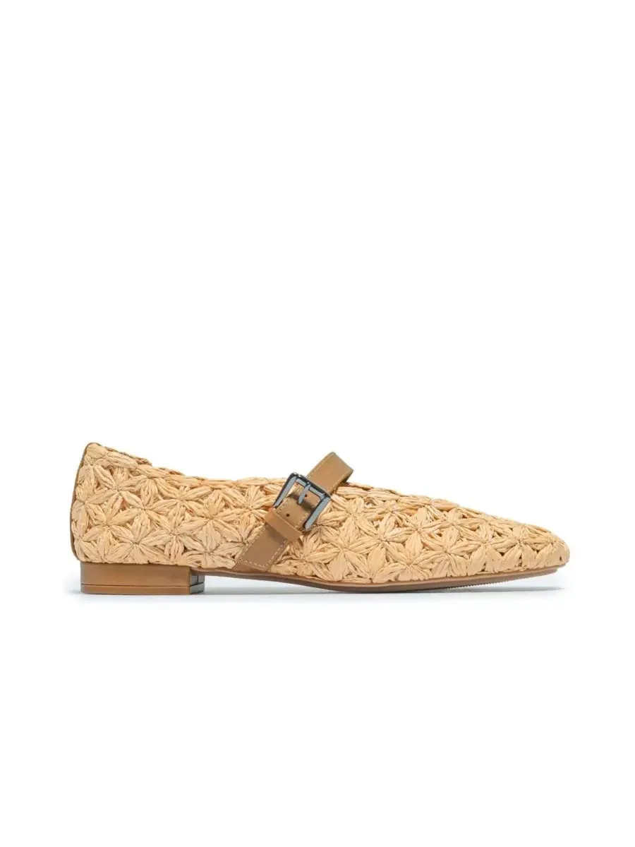 Женские балетки Borden из рафии Bernardo Footwear — изображение 2 из 6, прозрачный