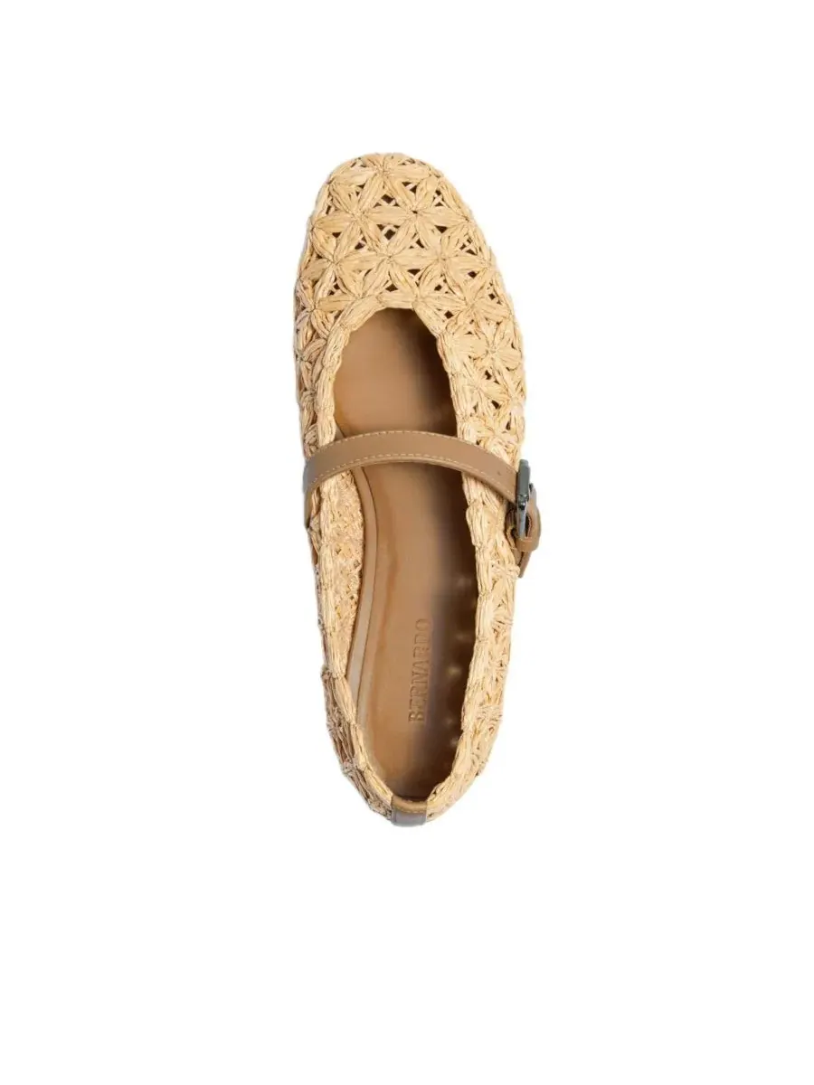 Женские балетки Borden из рафии Bernardo Footwear — изображение 3 из 6, прозрачный