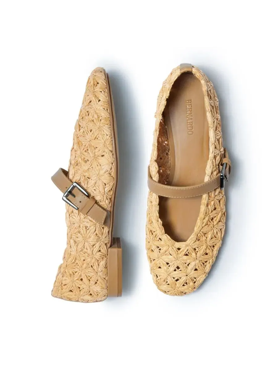 Женские балетки Borden из рафии Bernardo Footwear — изображение 5 из 6, прозрачный