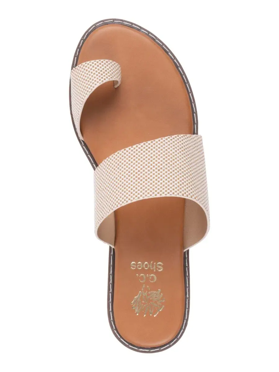 Женские сандалии Florence с петлей для пальца GC Shoes — изображение 4 из 5, белый