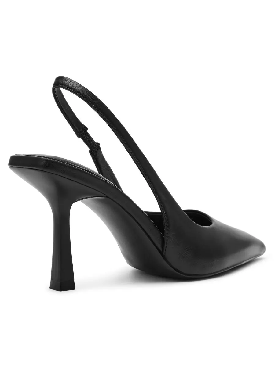 Женские туфли-лодочки Itzy с острым носком и открытой пяткой Anne Klein — изображение 6 из 6, черный
