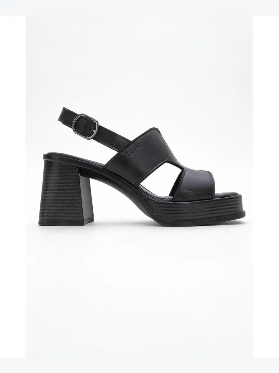 Кожаные сандалии на платформе Zennia (женские) Forever & Always Shoes — изображение 2 из 5, черный