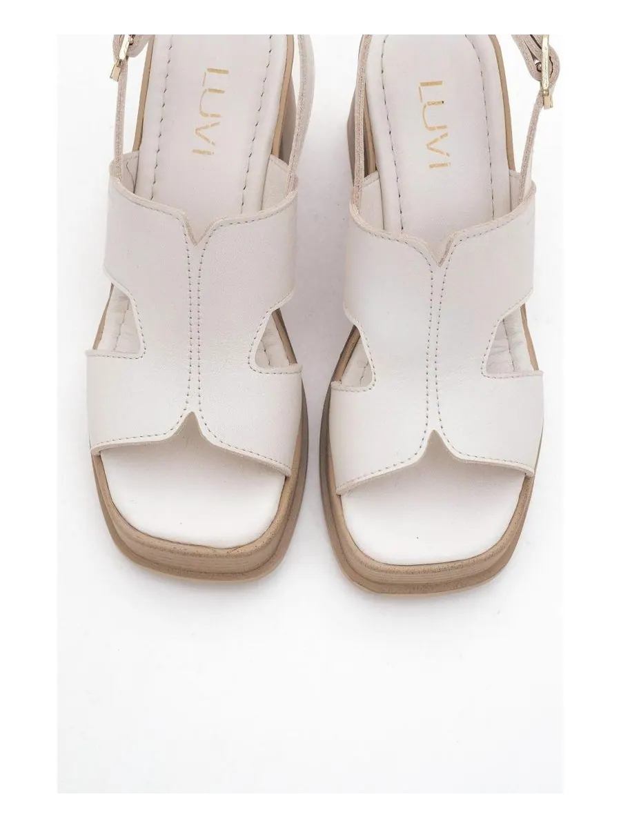 Кожаные сандалии на платформе Zennia (женские) Forever & Always Shoes — изображение 1 из 5, белый