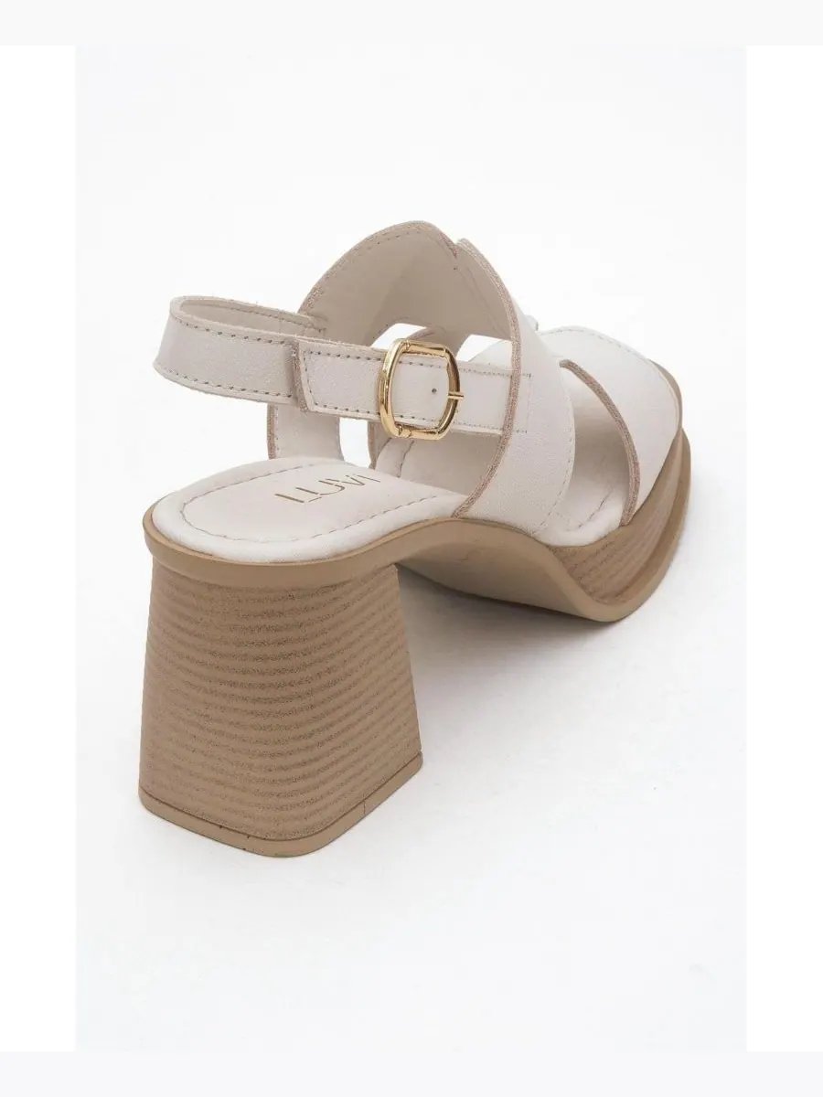 Кожаные сандалии на платформе Zennia (женские) Forever & Always Shoes — изображение 4 из 5, белый