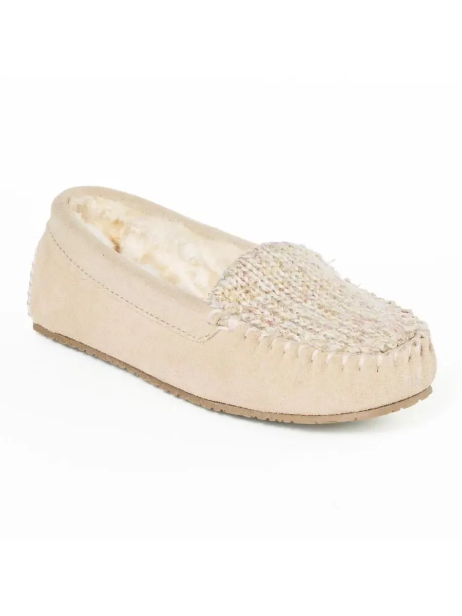 Женские тапочки-слипоны из замши с блестящим трикотажем, модель Cosi Venetian Suede Sparkle Knit — изображение 1 из 6