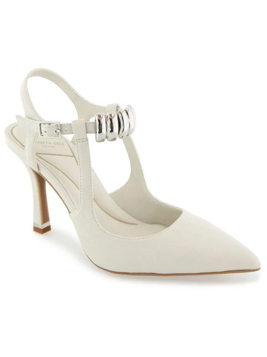 Туфли-лодочки Romi Ankle Slingback Kenneth Cole New York, Ecru Patent — изображение 1 из 8