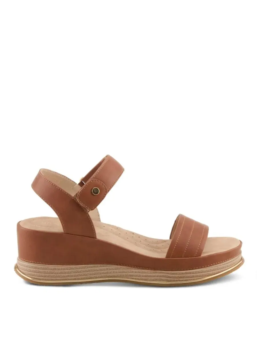 Женские босоножки-танкетки Sahil Platform Wedge Sandal с застежкой-липучкой Patrizia — изображение 2 из 7, верблюжий