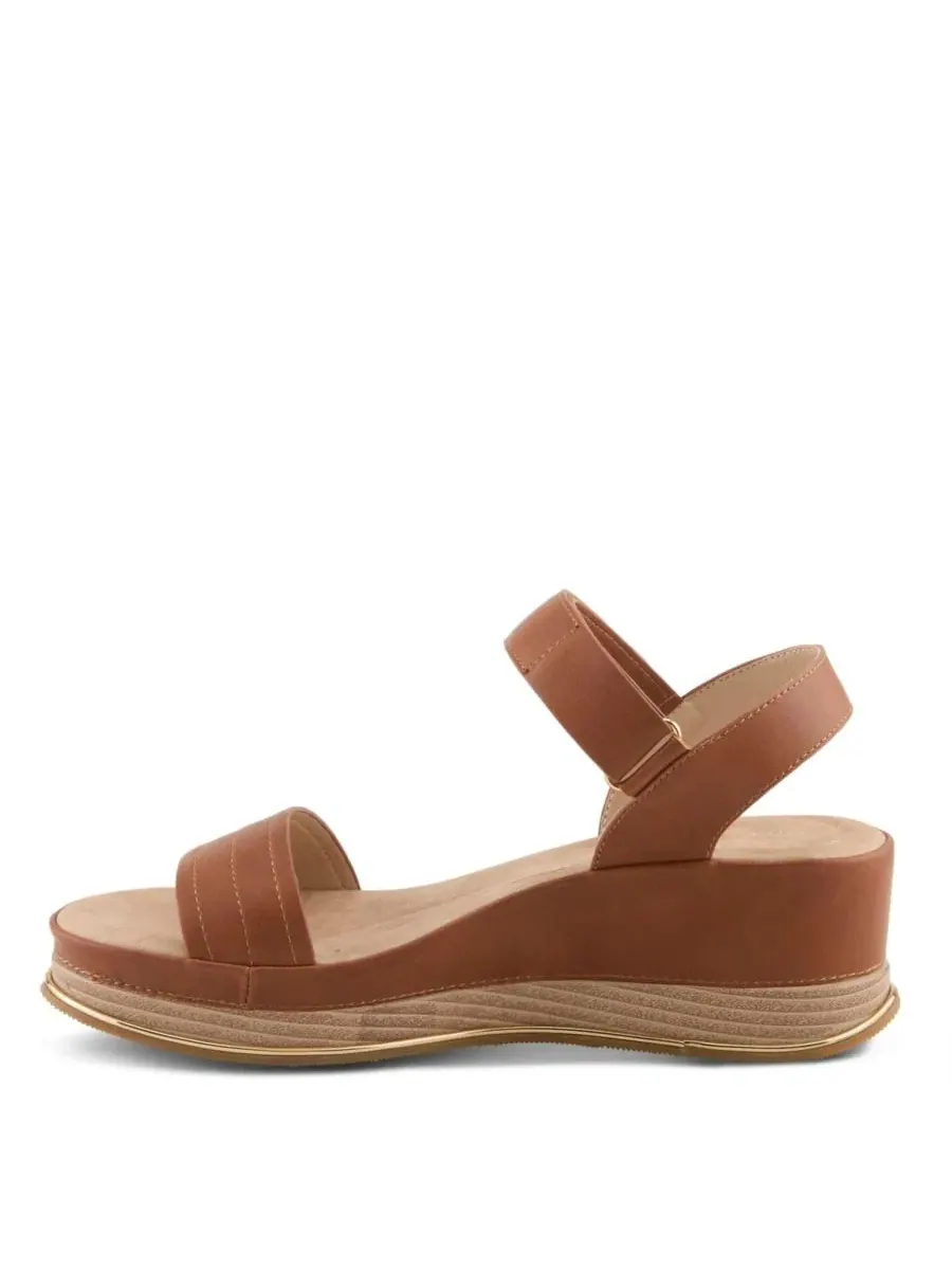 Женские босоножки-танкетки Sahil Platform Wedge Sandal с застежкой-липучкой Patrizia — изображение 3 из 7, верблюжий