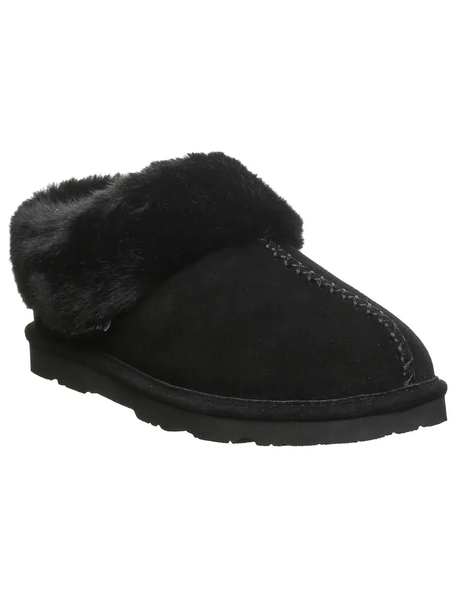 Тапочки-слипоны из замши с шерстяной подкладкой BEARPAW Bella — изображение 1 из 8, черный
