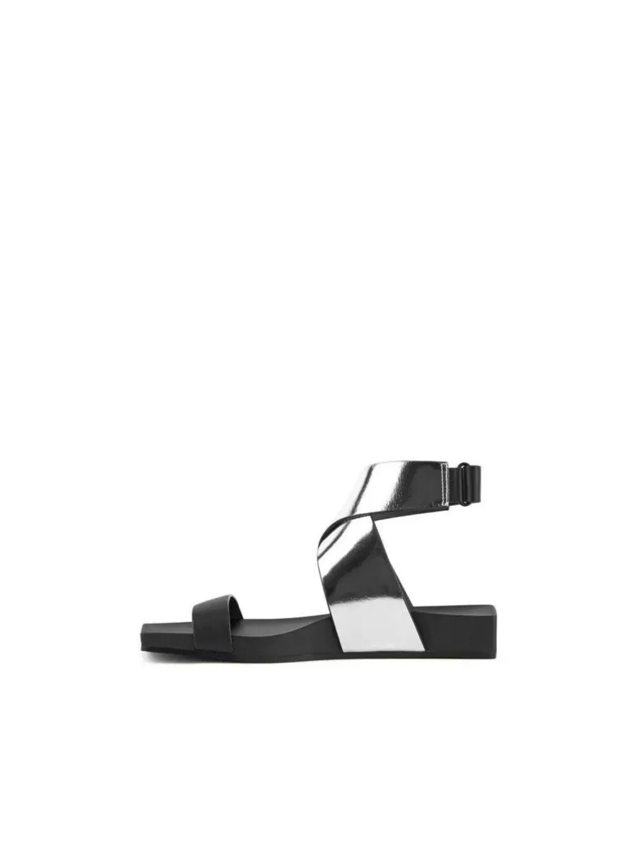 Сандалии с ремешками на щиколотке, модель Loop X United Nude — изображение 4 из 6, серебряный