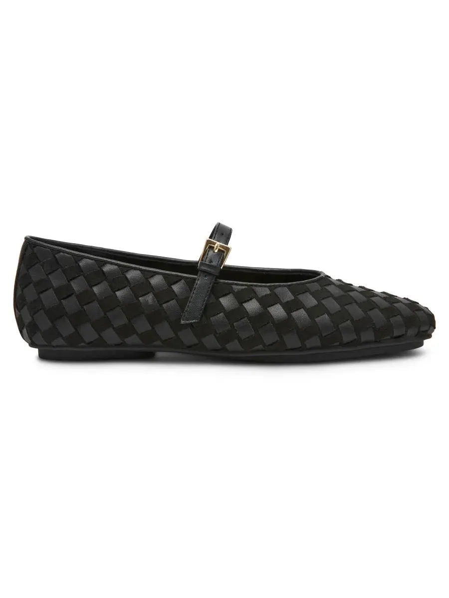 Балетки Anne Klein Connie Woven Mary Jane — изображение 2 из 8, черный