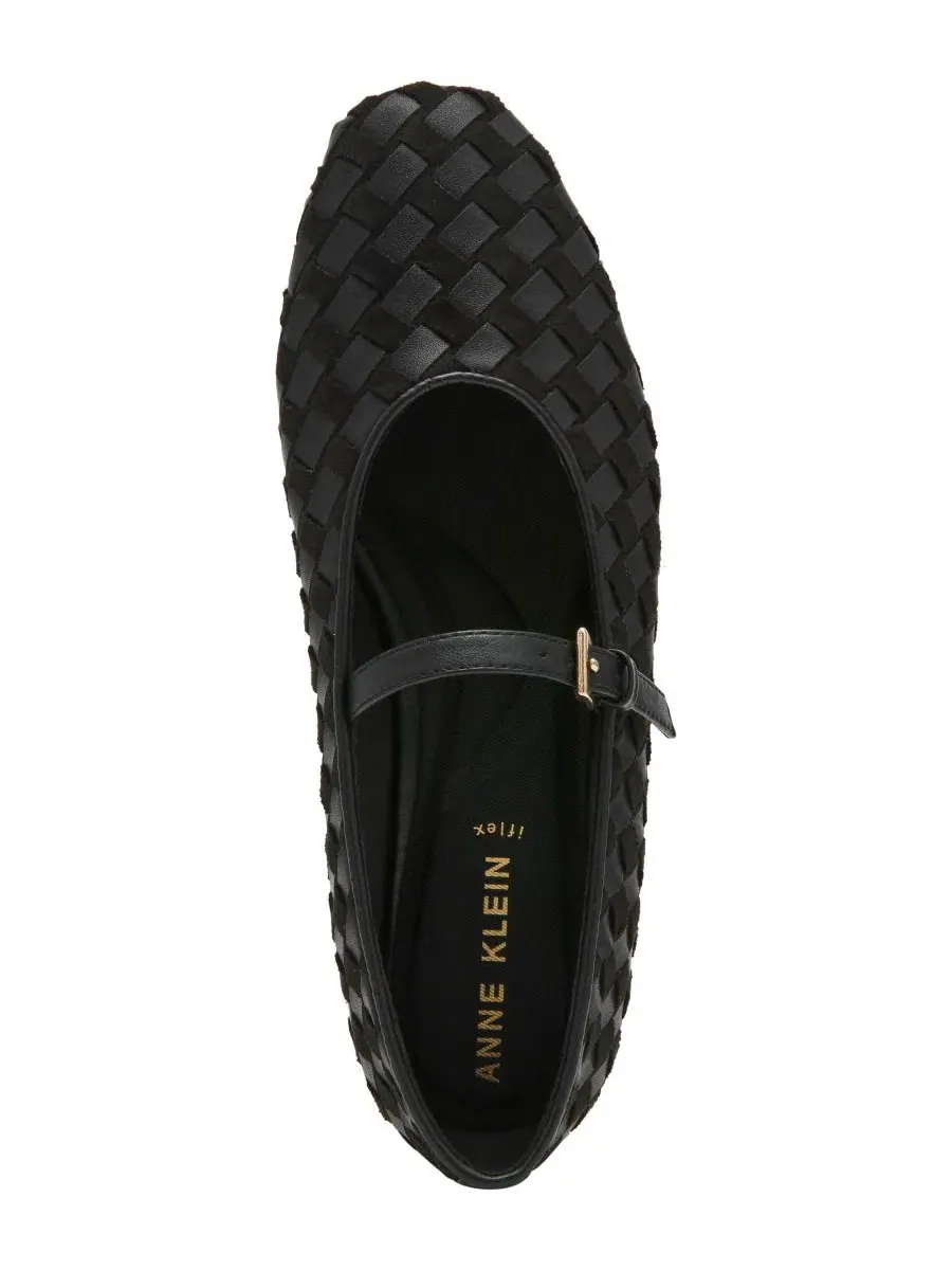 Балетки Anne Klein Connie Woven Mary Jane — изображение 5 из 8, черный