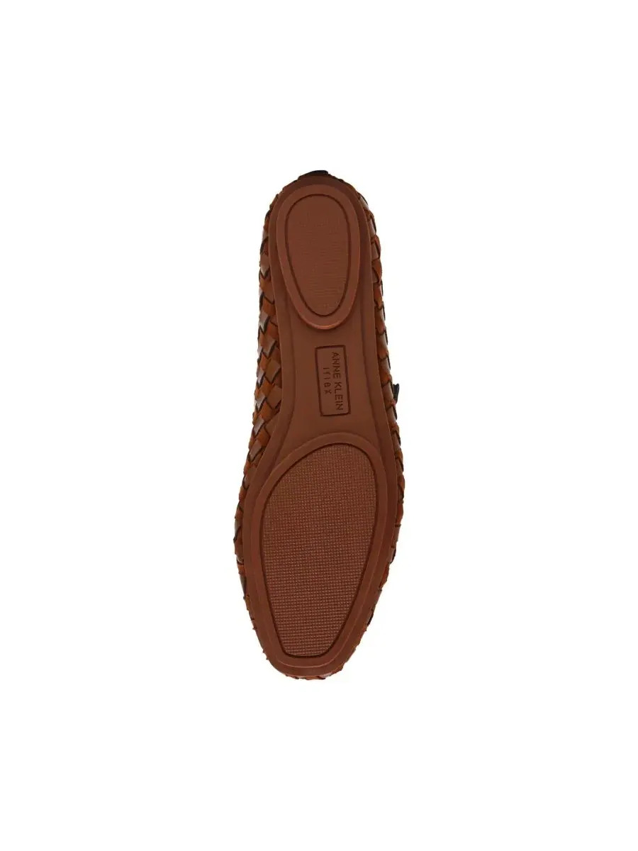 Балетки Anne Klein с плетеным верхом, модель Connie Woven Mary Jane — изображение 7 из 7, коричневый