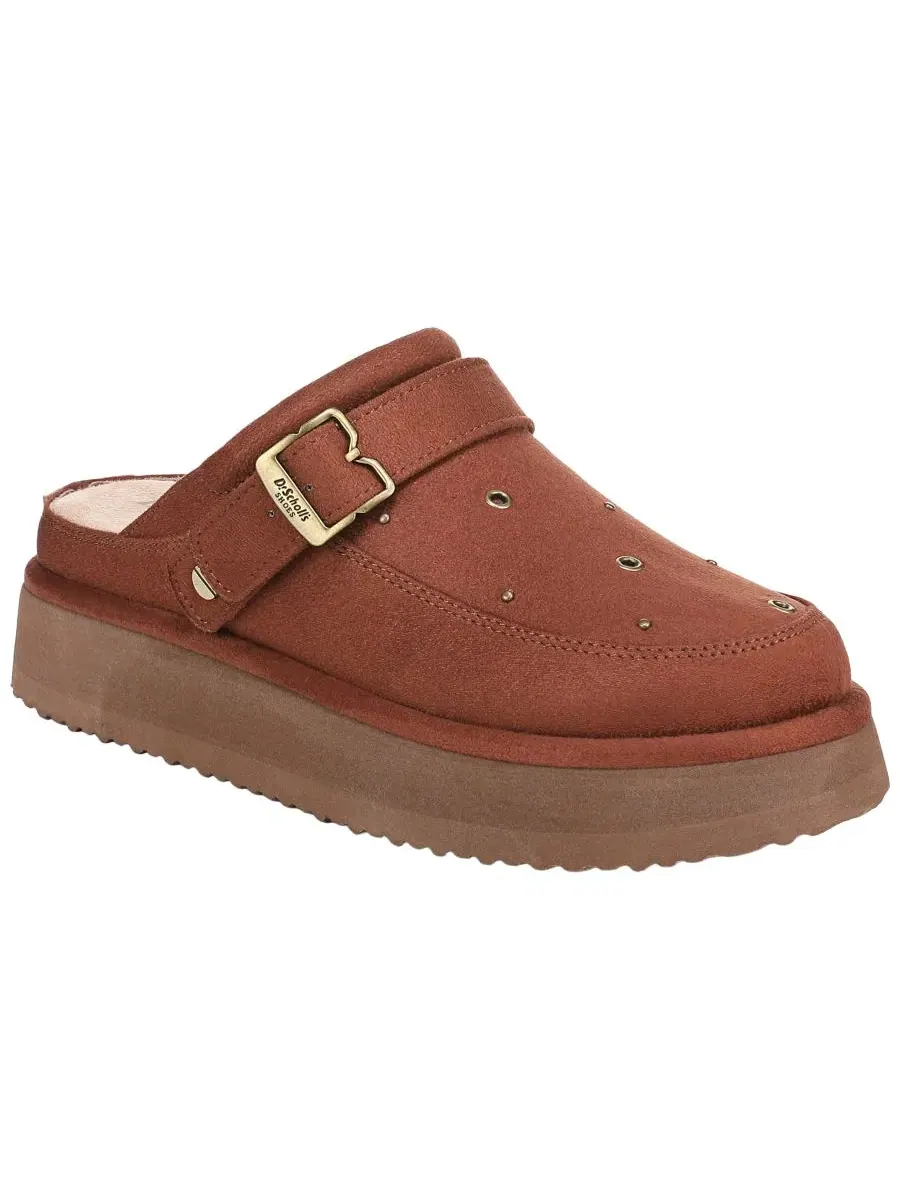 Женские мюли-клоги на платформе с шипами, модель Iconic Stud Dr. Scholl's — изображение 1 из 5, коричневый