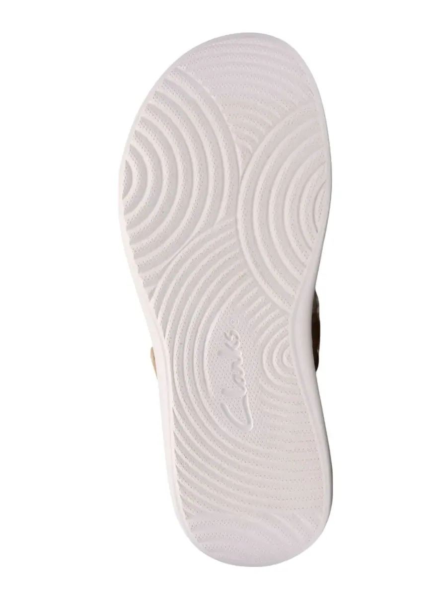 Сандалии женские Clarks Solevana Mist на танкетке, без застежки — изображение 5 из 6, бежевый